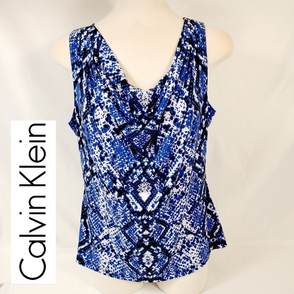 Calvin Klein Sleeveless Cowl-Neck Top